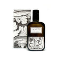 A bottle of Acanto Botanikal Early Harvest Picual 2024 Extra Virgin Olive Oil with a decorative box, both featuring a black and white floral design.